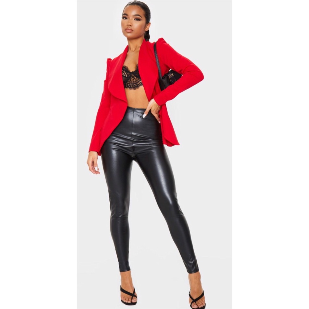 ❤️Stylish Red Blazer❤️ Waterfall Style.